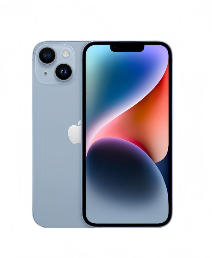 iPhone 14 celeste pantalla
