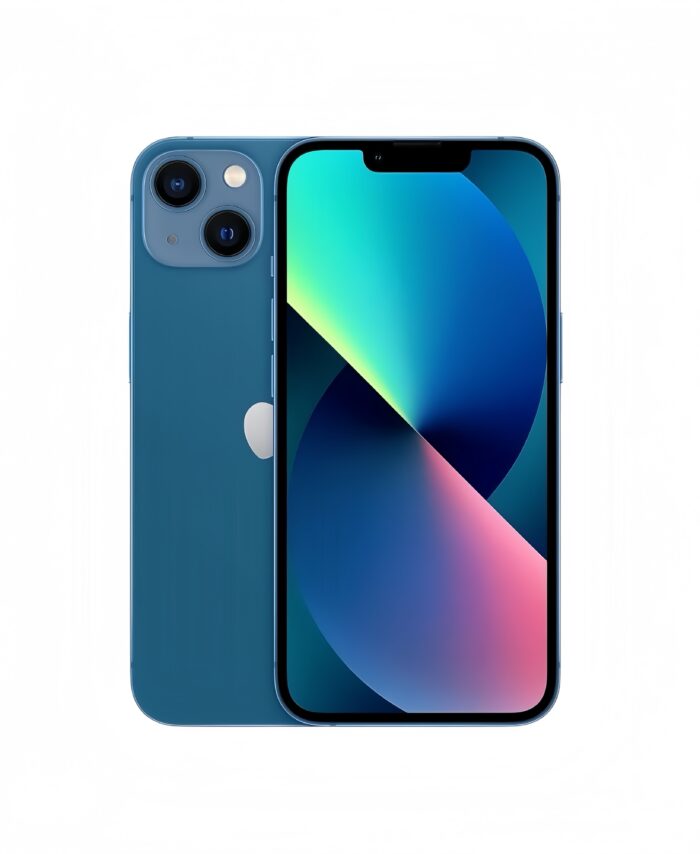 iPhone 13 azul frente pantalla