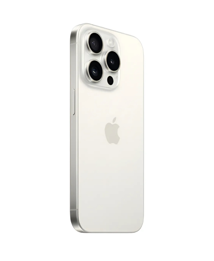 iPhone 15 Pro blanco lateral