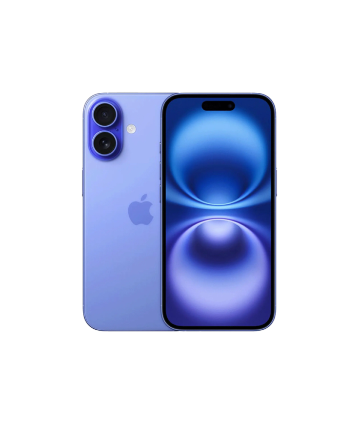 iPhone 16 azul pantalla