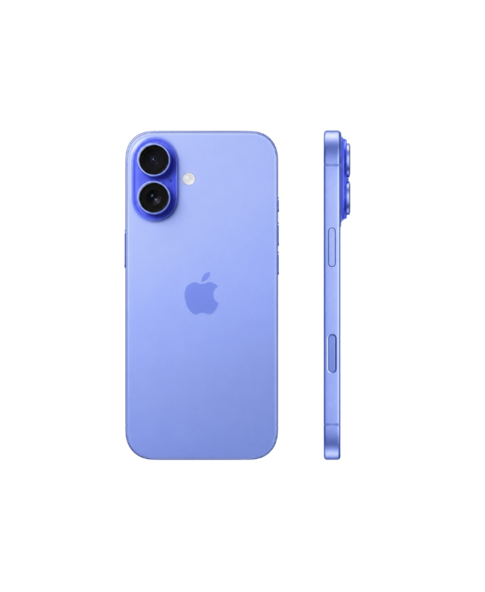 iPhone 16 azul parte trasera