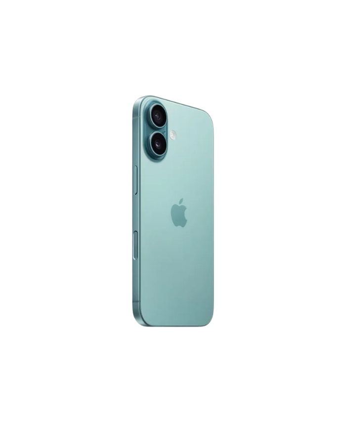 iPhone 16 verde agua borde lateral