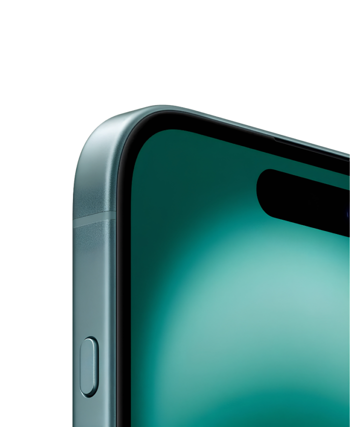 iPhone 16 verde agua borde