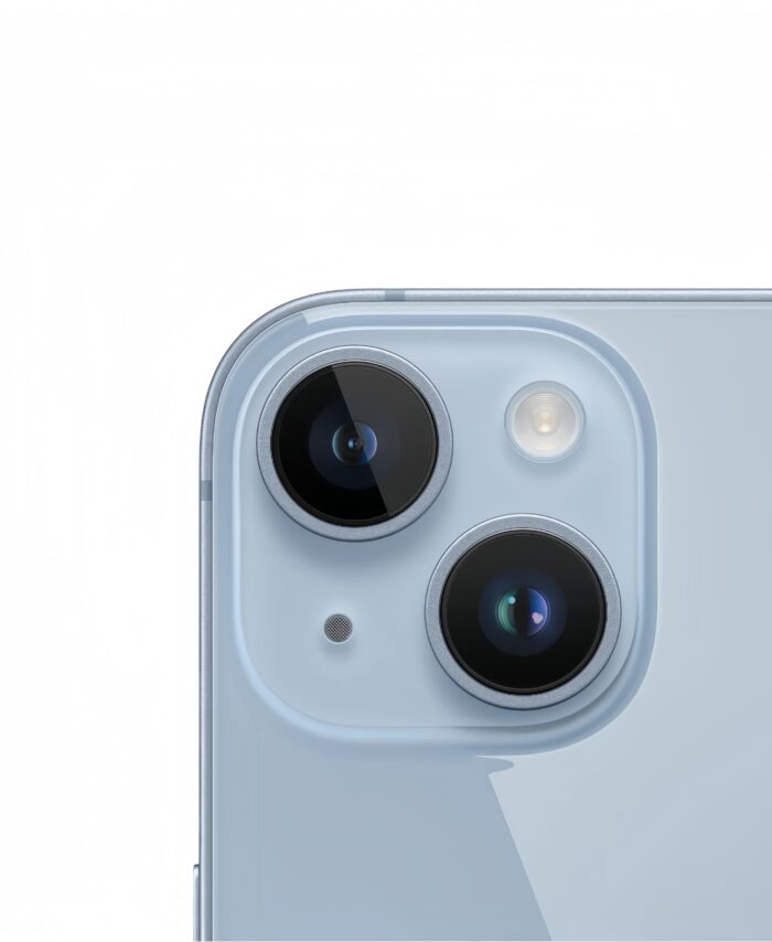 iPhone 14 celeste camaras