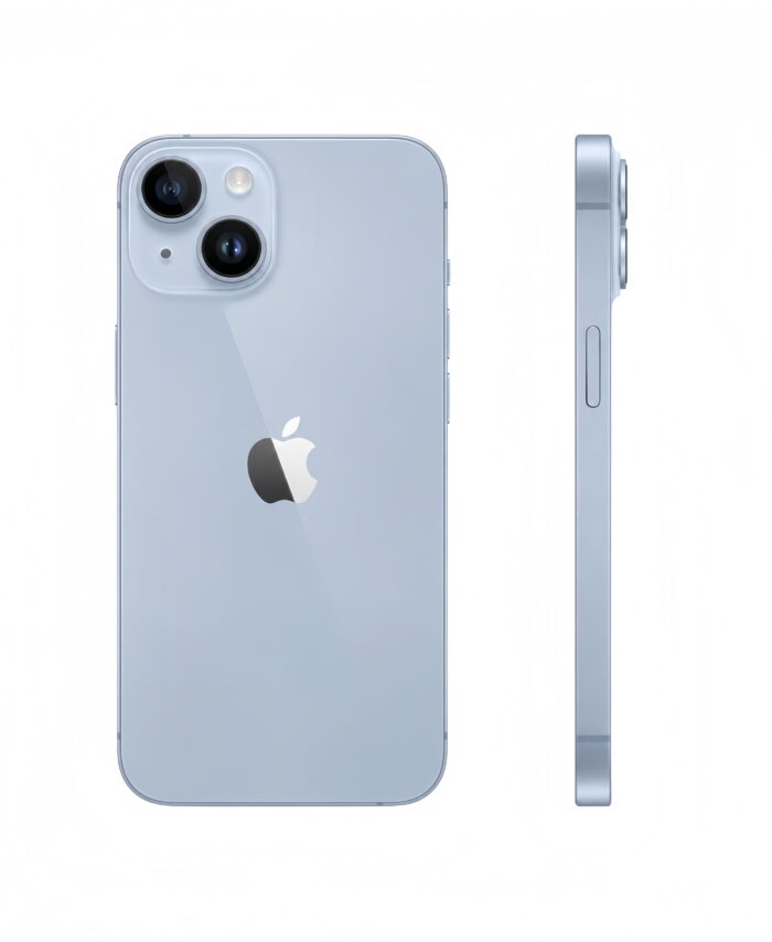 iPhone 14 celeste parte trasera